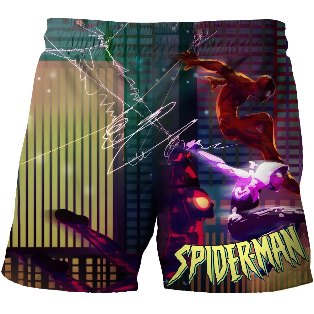 New Summer Marvel Superhero Hulk Cartoon Children\'s Shorts Marvel Spider Man Boys\' Shorts Boys\' Summer Shorts Quick drying