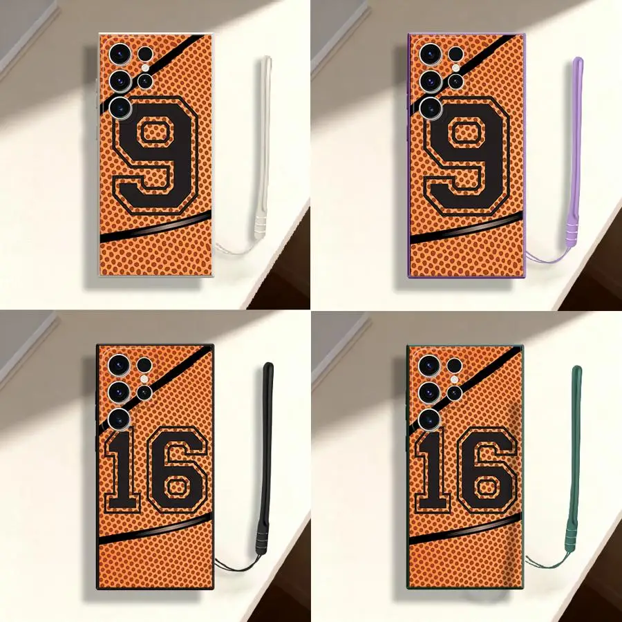 Phone Cover Case for Samsung Galaxy S26 Ultra S20 FE Note 20 10 S23 S21 S25 Plus S22 S24 Basketball Number 9 16