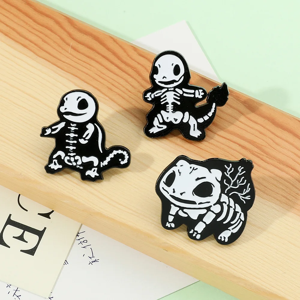 Personality Cartoon Brooch Funny Charmander Enamel Pin Wallet Backpack Clothing Jewelry Metal Badge Accessories Gift for Friends view 4