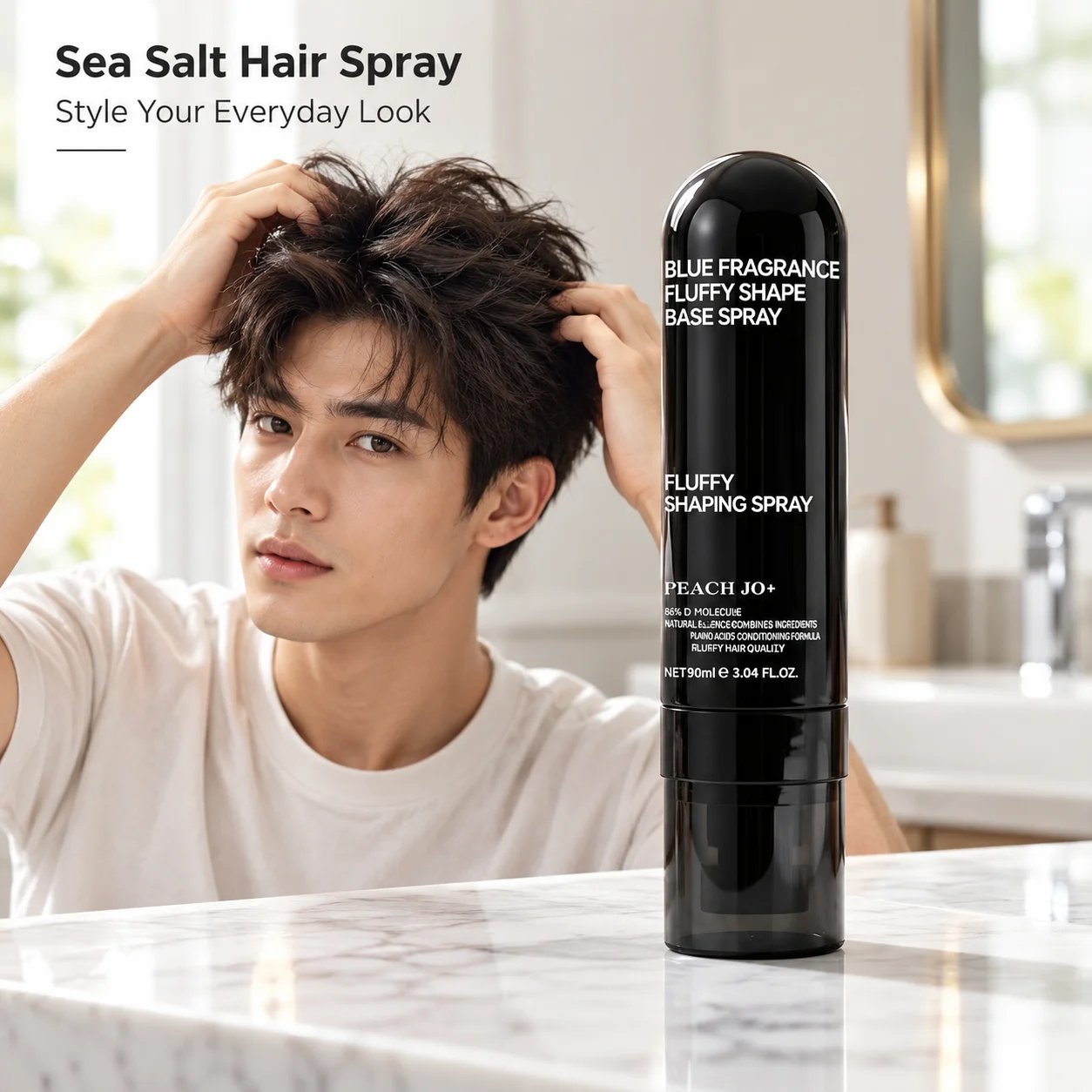 Fragranced Sea Salt Hair Spray 90ml For Men For Lasting Shape And Volume With A Leave In Formula To Prep Hair For Daily Styling