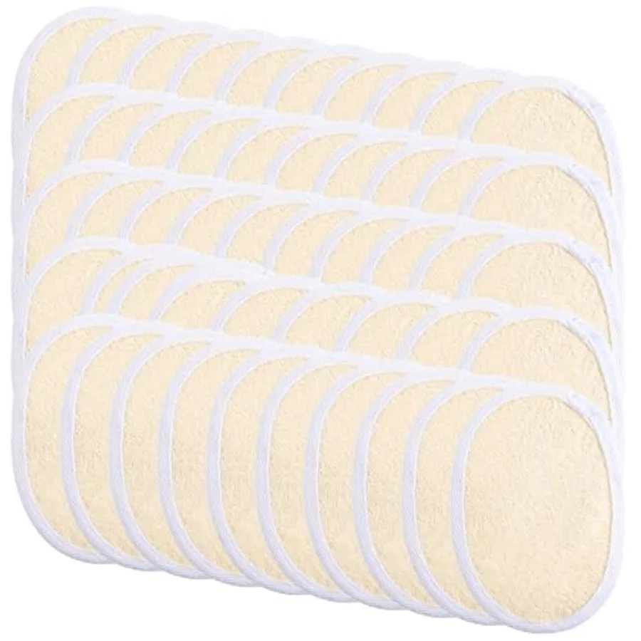 

50 Pieces Exfoliating Loofah Pack Pad Body Scrubber Mini Bath Shower Loofah Sponge Exfoliating Pads Scrubber Brush for Men Wome