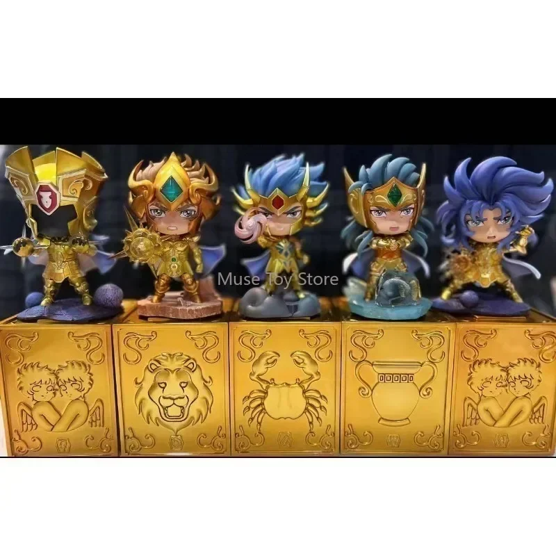 FOC GK Mini Saint Seiya Myth Cloth BOX Knights of The Zodiac 12 Constellation Box Gift Action Figure Model Toy Resin Q Statue