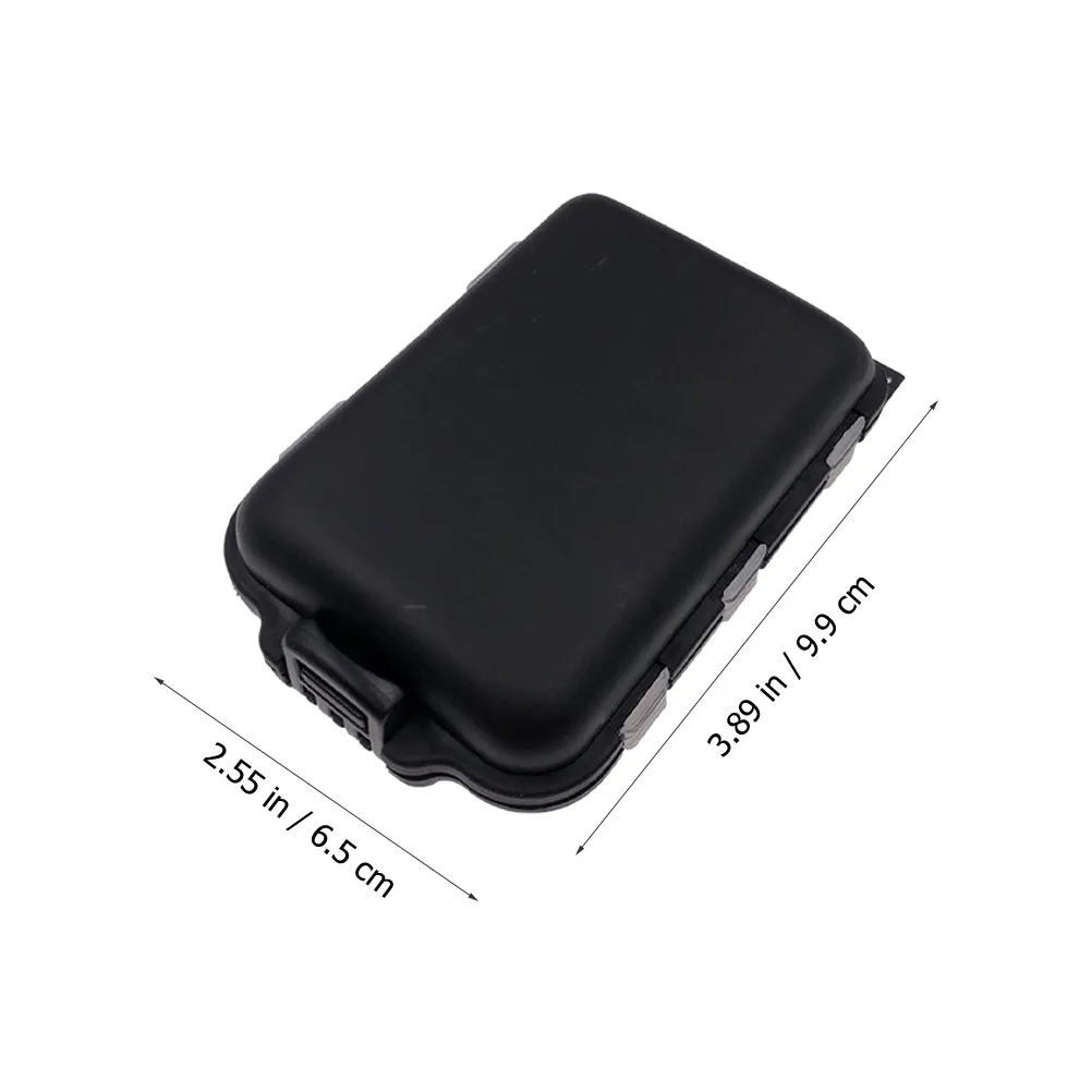 2Pcs Waterproof Bait Lure Box Heavy Duty PVC Fishing Tackle Case with Built-in Partitions Multiple Grids for Hooks Baits Lures