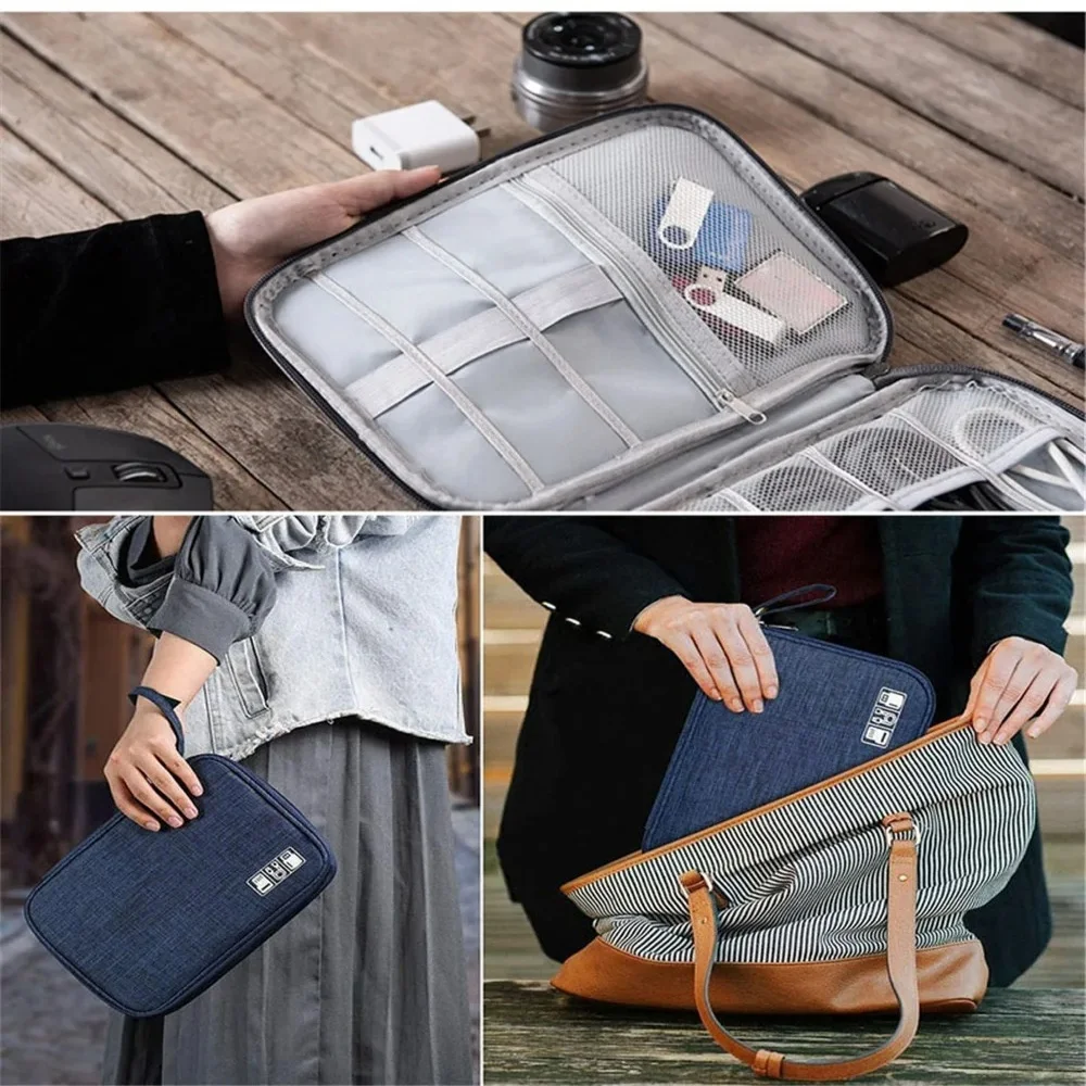 

Cable Storage Bags System Kit Case USB Charger Data Cables Phone Earphone Wire Pen Power Bank Digital Gadget Devices