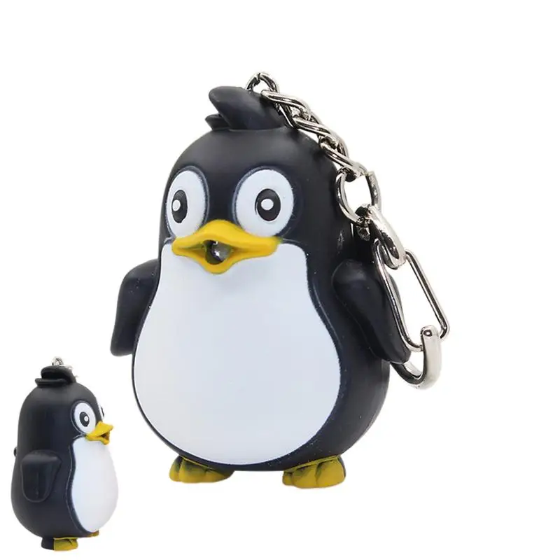 

Cute Penguin Keychain Bag Charm Penguin Keychain Car Keys Pendant Sound LED Keychain Couple Charm For Women Girls