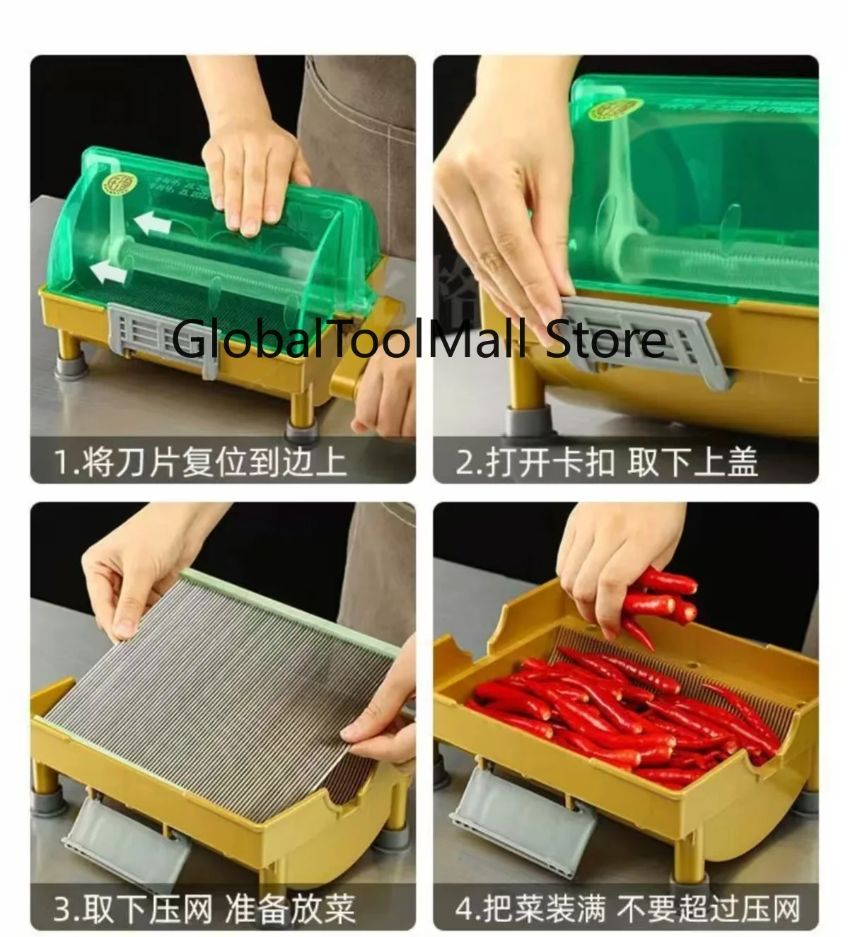 Kitchen Hand-Crank Multi-Function Vegetable Cutter for Dumpling Shops Dumpling Restaurants and Hot Pot Establishments