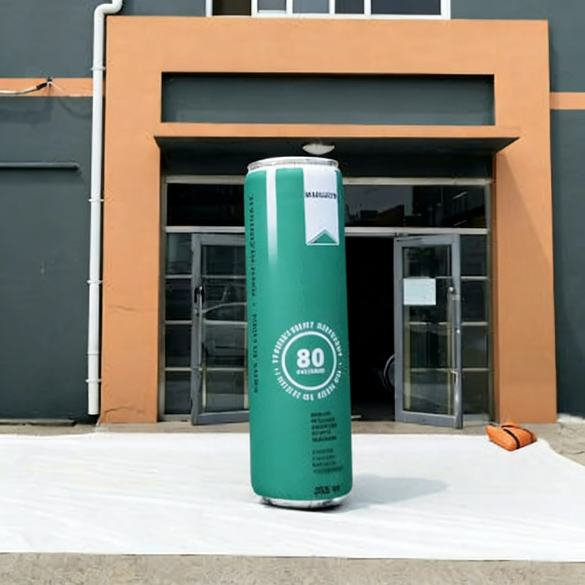 Custom Green Oxford Cloth Waterproof Inflatable Drink Can with Easy Setup and Custom Logo for Event Brand Promotion Advertising