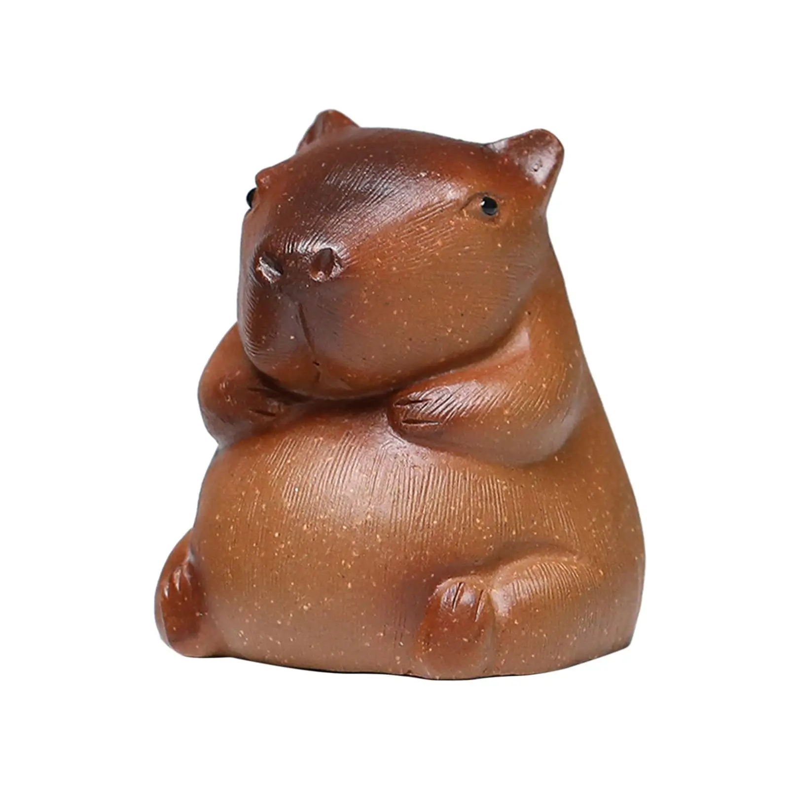 Capybara Tea Pet Tea Pet Ornaments Souvenir Adorable Kung Fu Tea Pet Model Clay Capybara Mini Tea Pet Figurine for Room Home