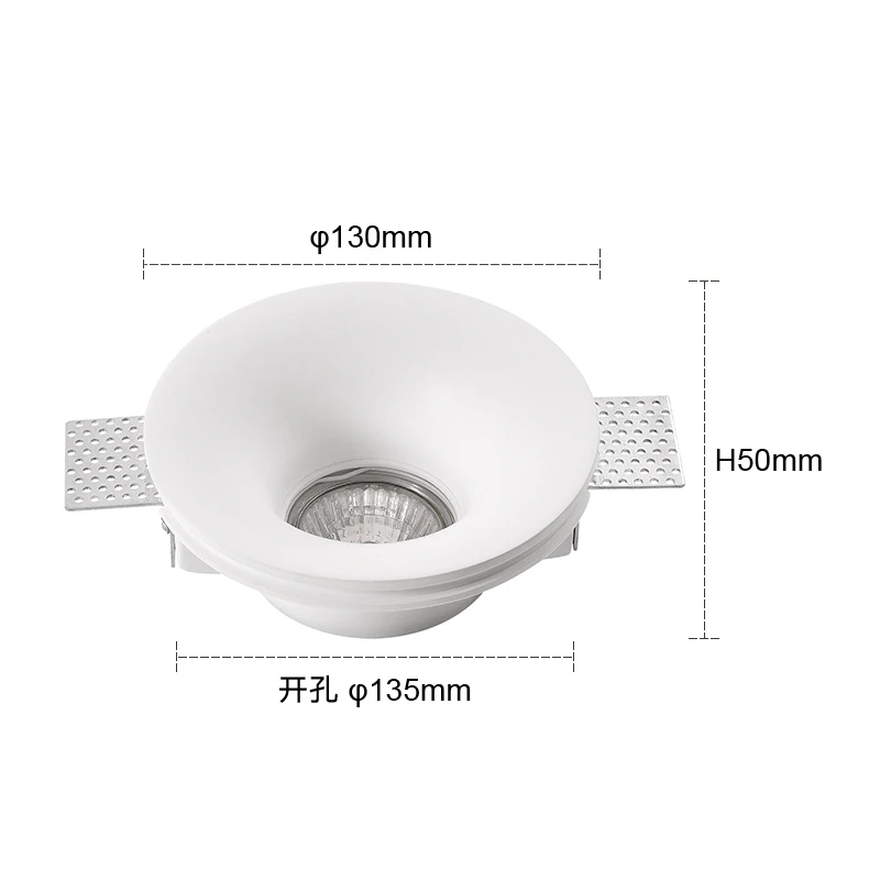 Verzonken Gips Downlight Plafondlamp GU10 LED Anti-Glare Ingebed Randloze Spotlight Woonkamer Slaapkamer Gangpad Home Verlichting
