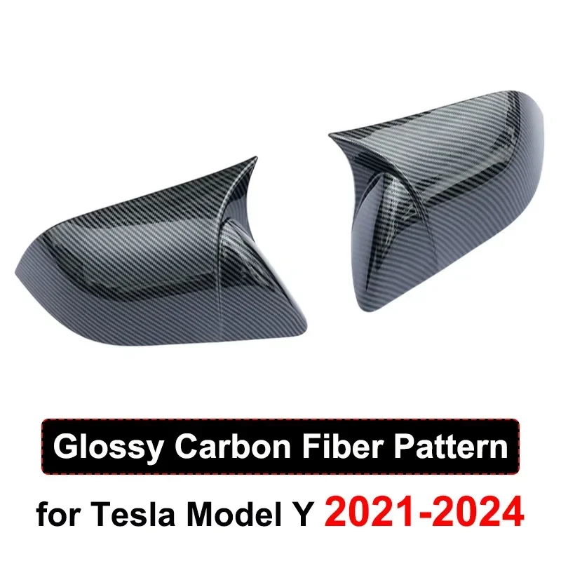 Rear View Door Wing Side Espelho Capa Caps, Shell Case, Acessórios Exterior, Fit para Tesla Model 3, Highland Model Y, 2024