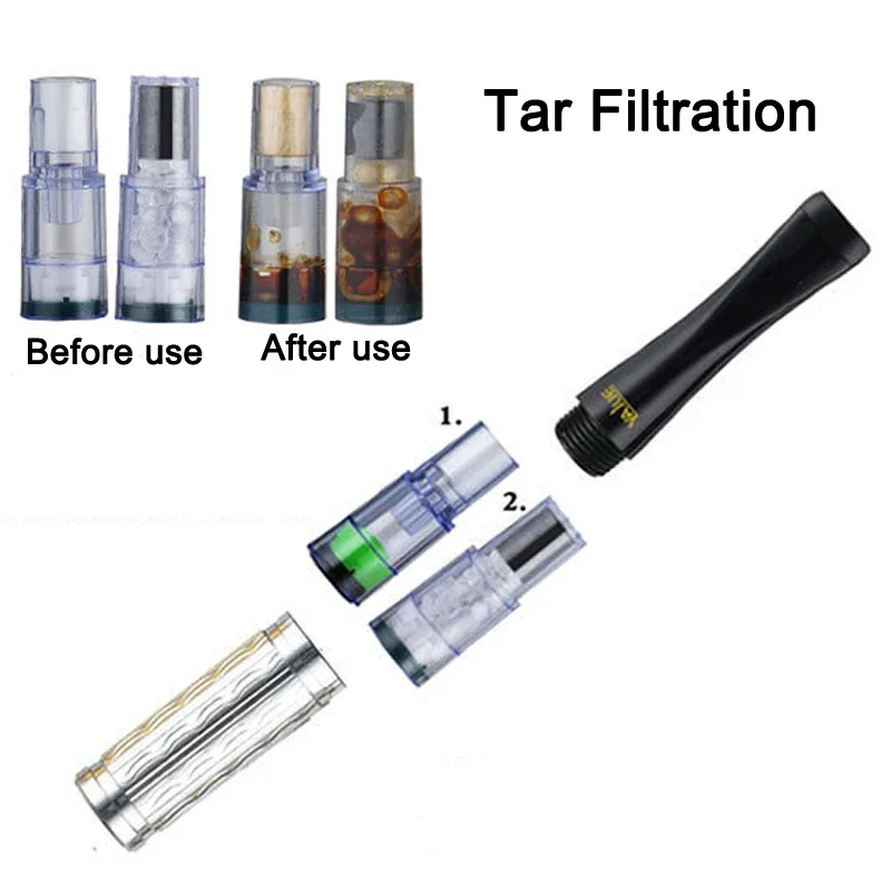 فلتر تبغ أكريليك كلاسيكي ، حامل سجائر ، ميكروفيلتر ، تقليل القطران ، دوران محمول ، أداة أنابيب النرجيلة للرجال ، تخفيضات كبيرة