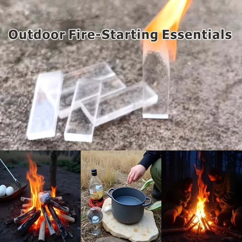 2026 60PCS Mini Waterproof Fire Starter Sticks Outdoor Survival Waxed Tinder Fire Lighters for Camping Hiking BBQ Bonfire