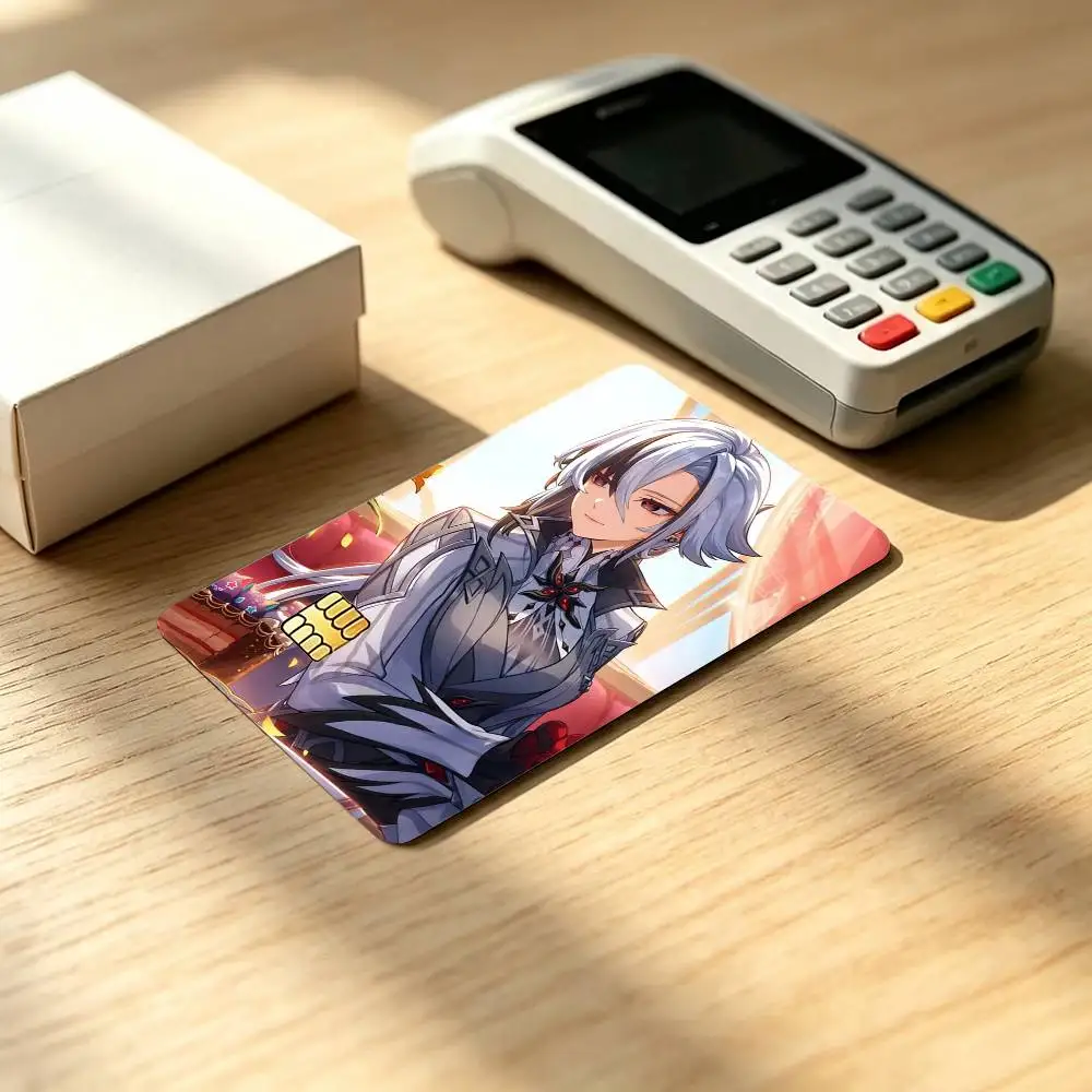 Genshin Impact Arlecchino-O Credit Card HD Stickers Small Chip Waterproof Sticker Game Card Decal Gift