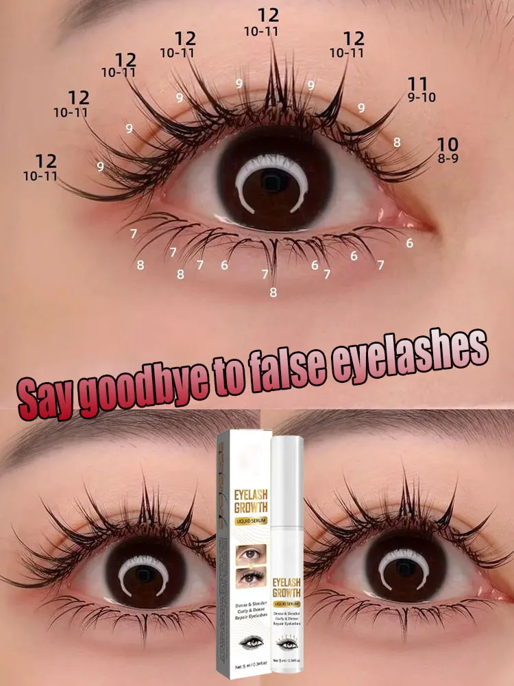 3UPD 영양 속눈썹 강화 세럼, 속눈썹 성장 세럼, 천연 성분, 더 길고 두꺼운 속눈썹 화장품