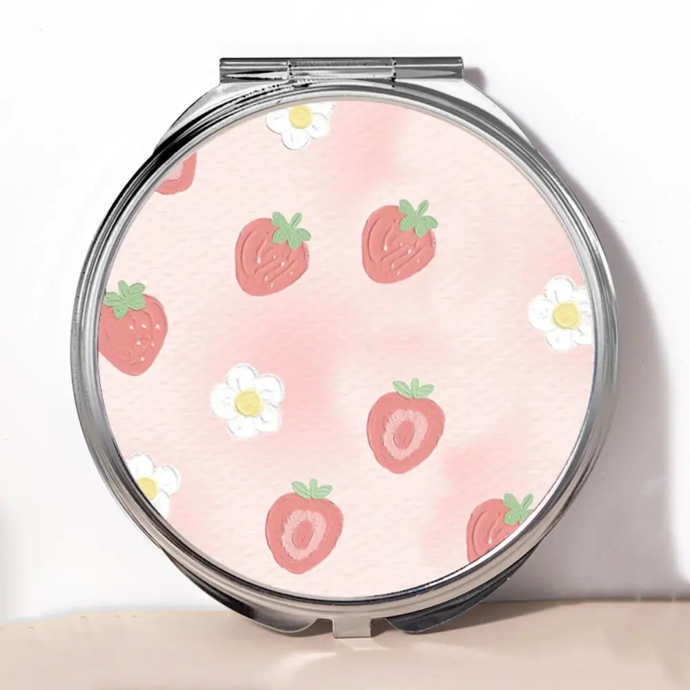 Miroirs de maquillage tulipe pour étudiants, miroir cosmétique Double face Rose, grossissant, miroir pliant de vanité, outils cosmétiques