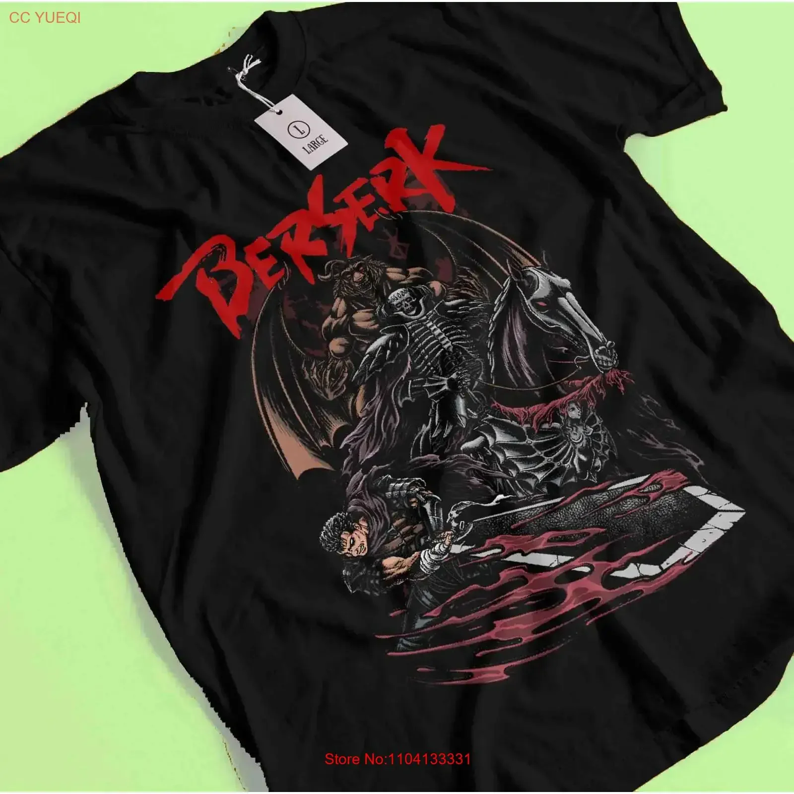 Berserk T Shirt Japanese Anime Guts Manga Casca vintage Washed fashion homme Top For Everyday Wear Unisex Breathable Stretched