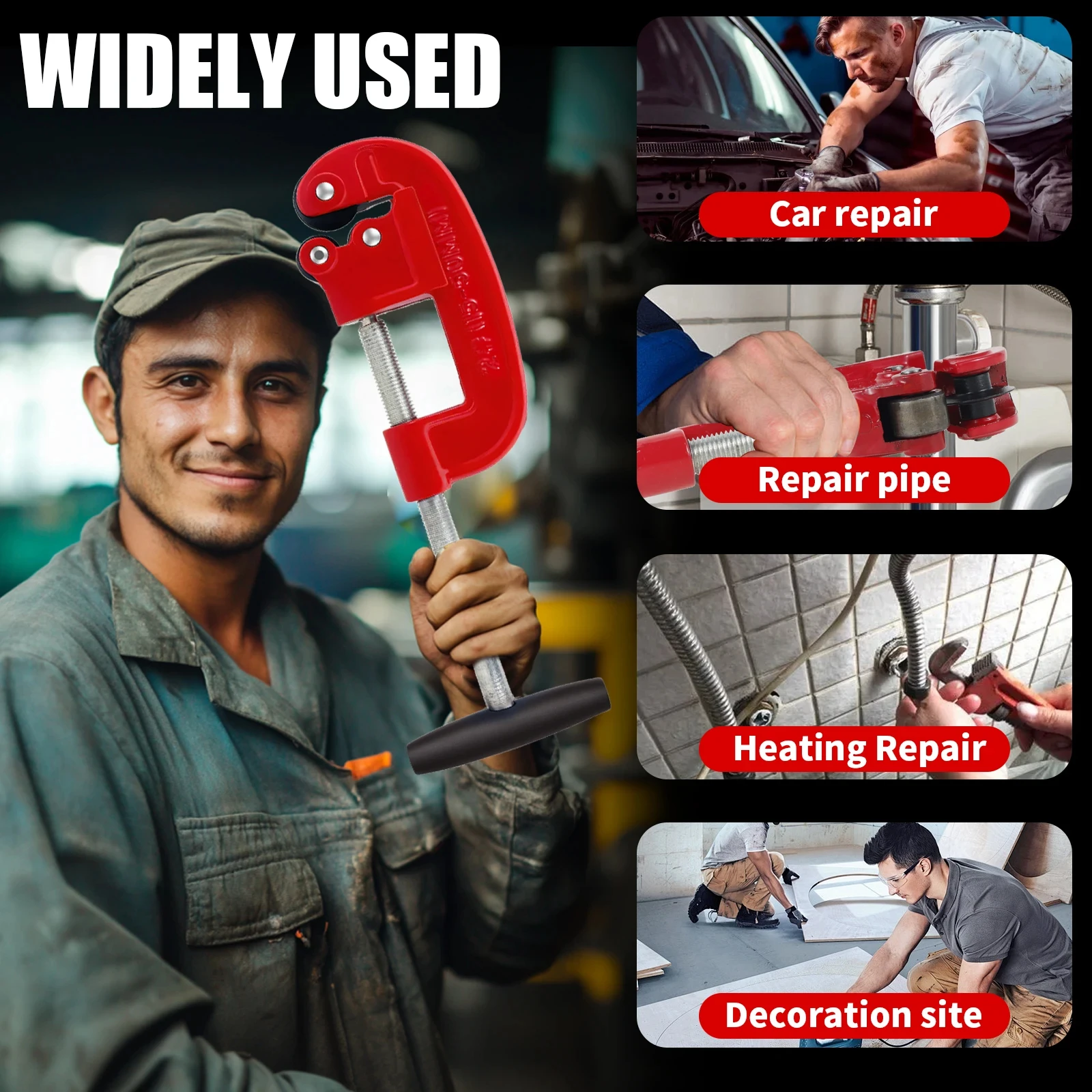 15-55mm Tagliatubi Kit di strumenti per svasatura Espansore per tubi Espansione Bocca Parti Dispositivo per alesatore per tagliatubi per strumenti per svasatura di tubi in rame