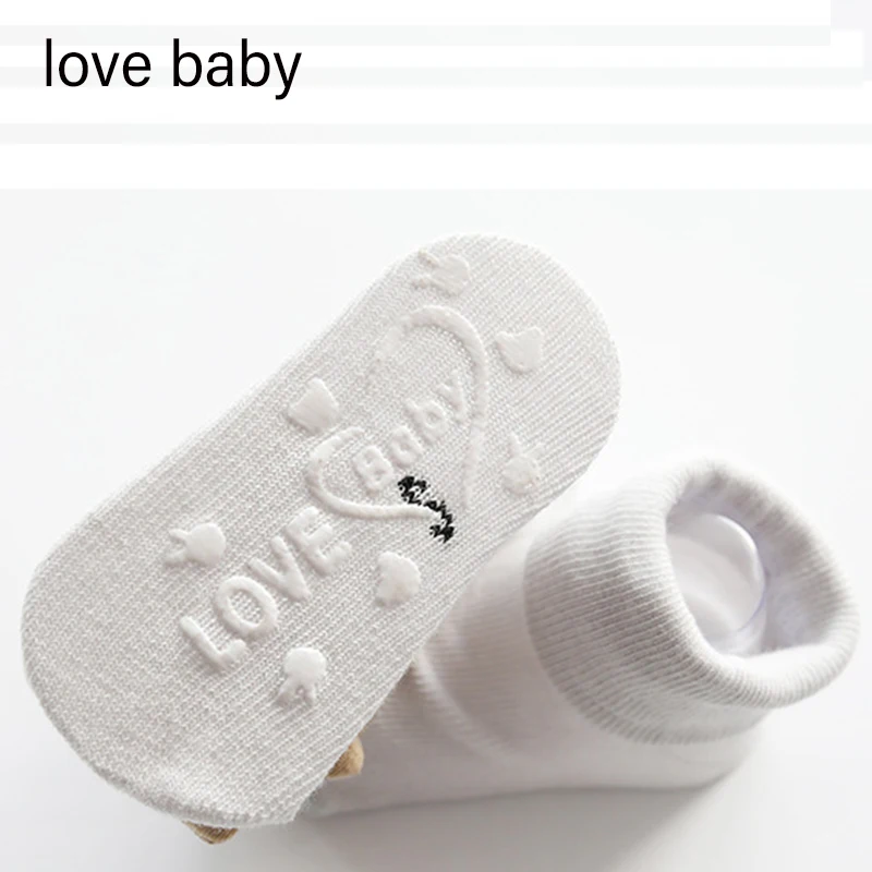 Baby Socks for Girls Spring Summer Outing Toddlers Infant Cartoon Doll Cotton Non-slip Socks Newborns Baby Boys Floor Shoes