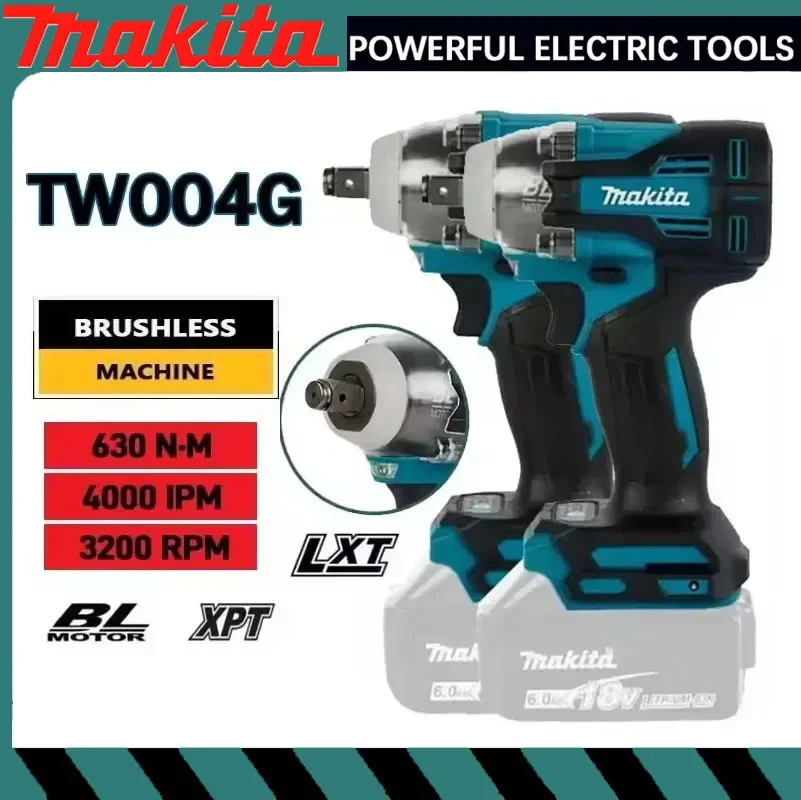 

Бесщеточная отвертка Makita TW004G 630N.m, беспроводная электрическая отвертка, перезаряжаемая дрель-шуруповерт для аккумулятора Makita 18 В.