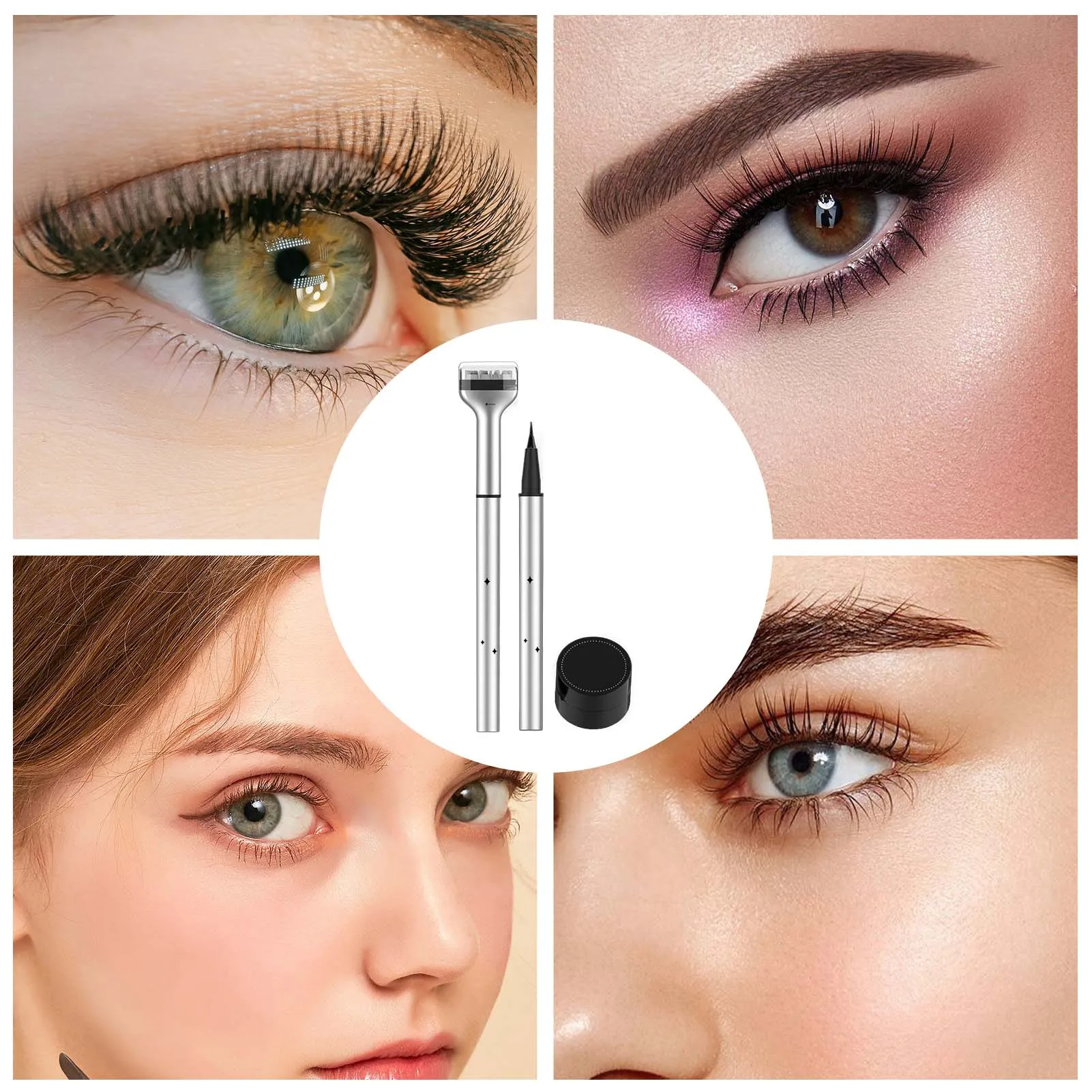 

Lower Eyelash Stamp Makeup Tool Creative Eyelash Eye-liner Makeup Tool for Women Girls Students Cosmetics Tool