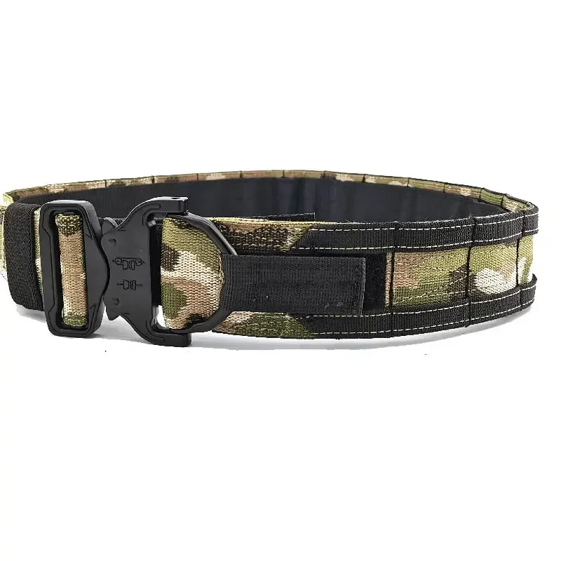 Tactical Molle Battle Belt Airsoft Fighter Belt Combat Quick Release Buckle Gear Men's Hunting 2 Inch Waist Belt