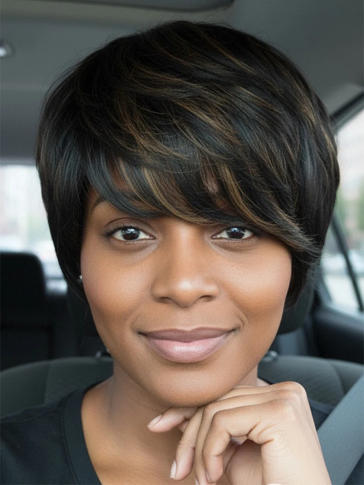 Pixie Cut Wig With …