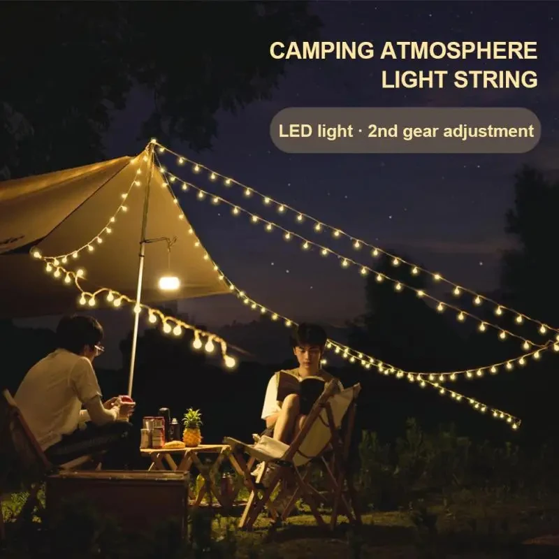 Crystal Ball Fairy Lights, Battery Operated Bubble Crystal Ball String Lights Outdoor camping string lights