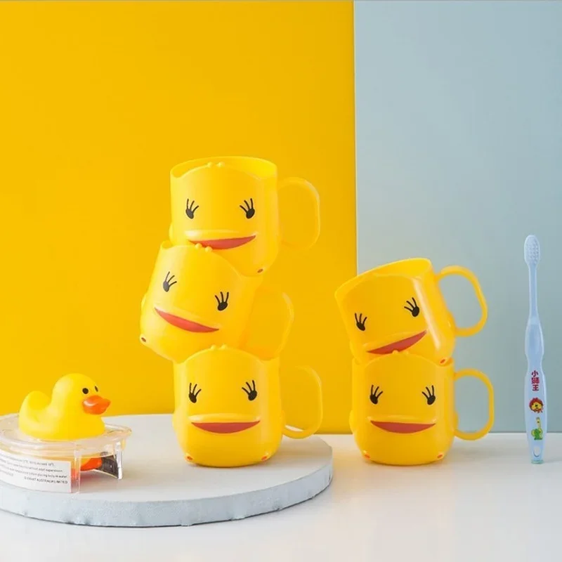 

Kids Children Little Yellow Duck Mouthwash Cup Toothbrush Holder Water Mug