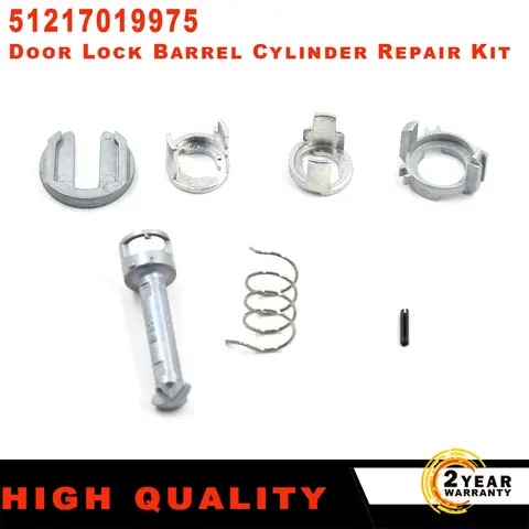 BMW E46 3 시리즈 2001-2006 2개의 키 또는 수리 키트가 있는 왼쪽 운전자 도어 잠금 실린더 전면 왼쪽/오른쪽 4/5 - 도어 51217019975