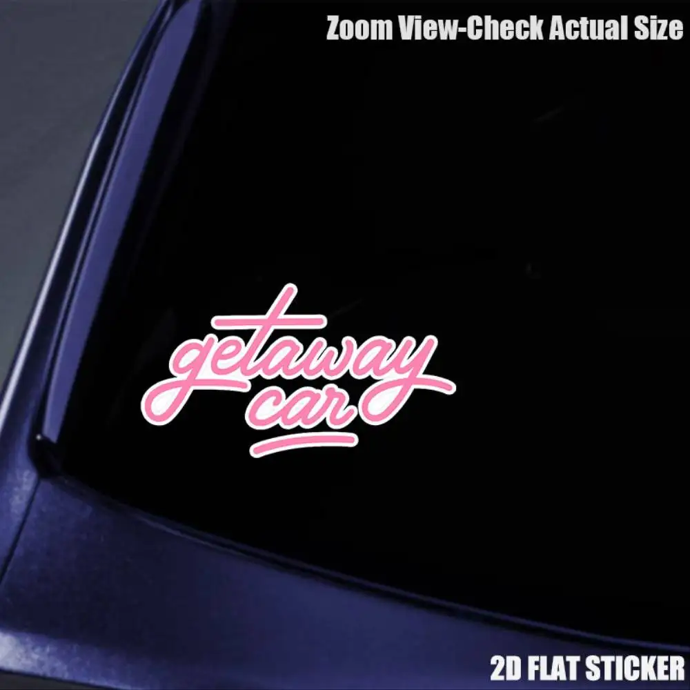 Vinyl Decal With Pink Text For Car Toilet Stickers Featuring Colorful Butterflies Waterproof Stickers For Decorating Car Windows