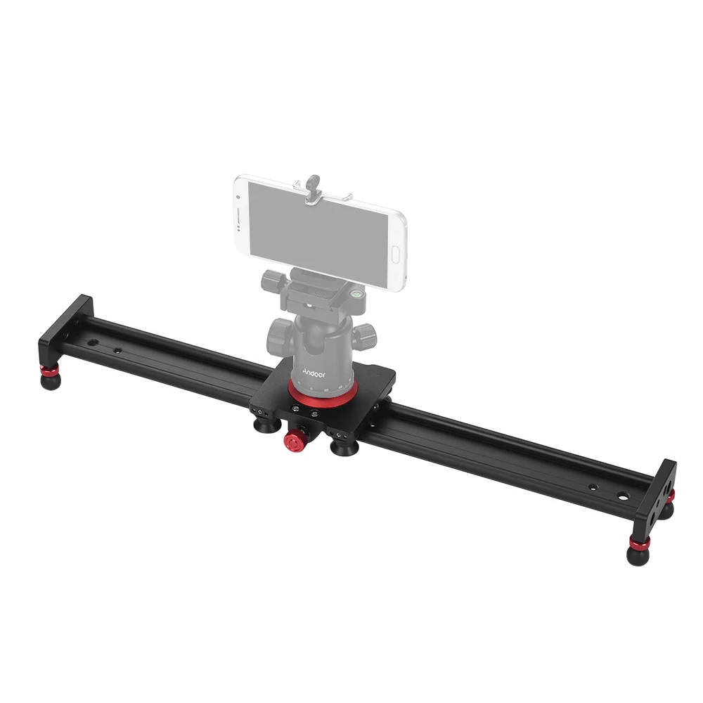 Andoer 40cm/16inch Aluminum Alloy Camera Track Slider Video Stabilizer Rail for DSLR Camera Camcorder DV Film Photography