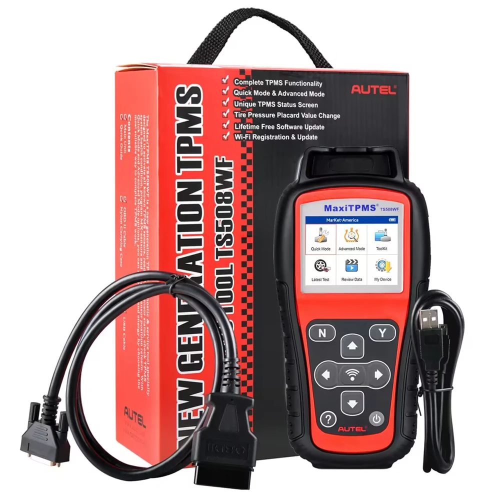 Autel MaxiTPMS TS508WF WiFi TPMS Diagnostic Tool Program MX-sensors, Read/Clear DTCs OBD2 TPMS Relearn Tool Free Update PK TS508