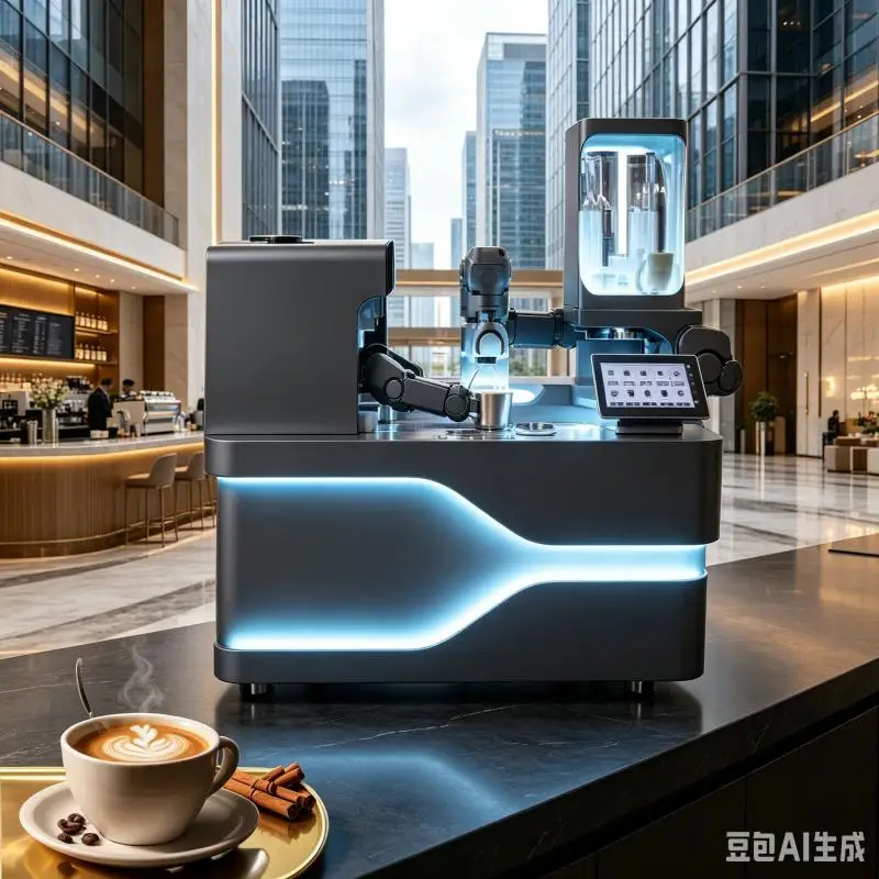 Customized Coffee Robot Machine Automatic Espresso Brewing Touch Display Smart Cafe Coffee Equipment Fast Brewing Professional