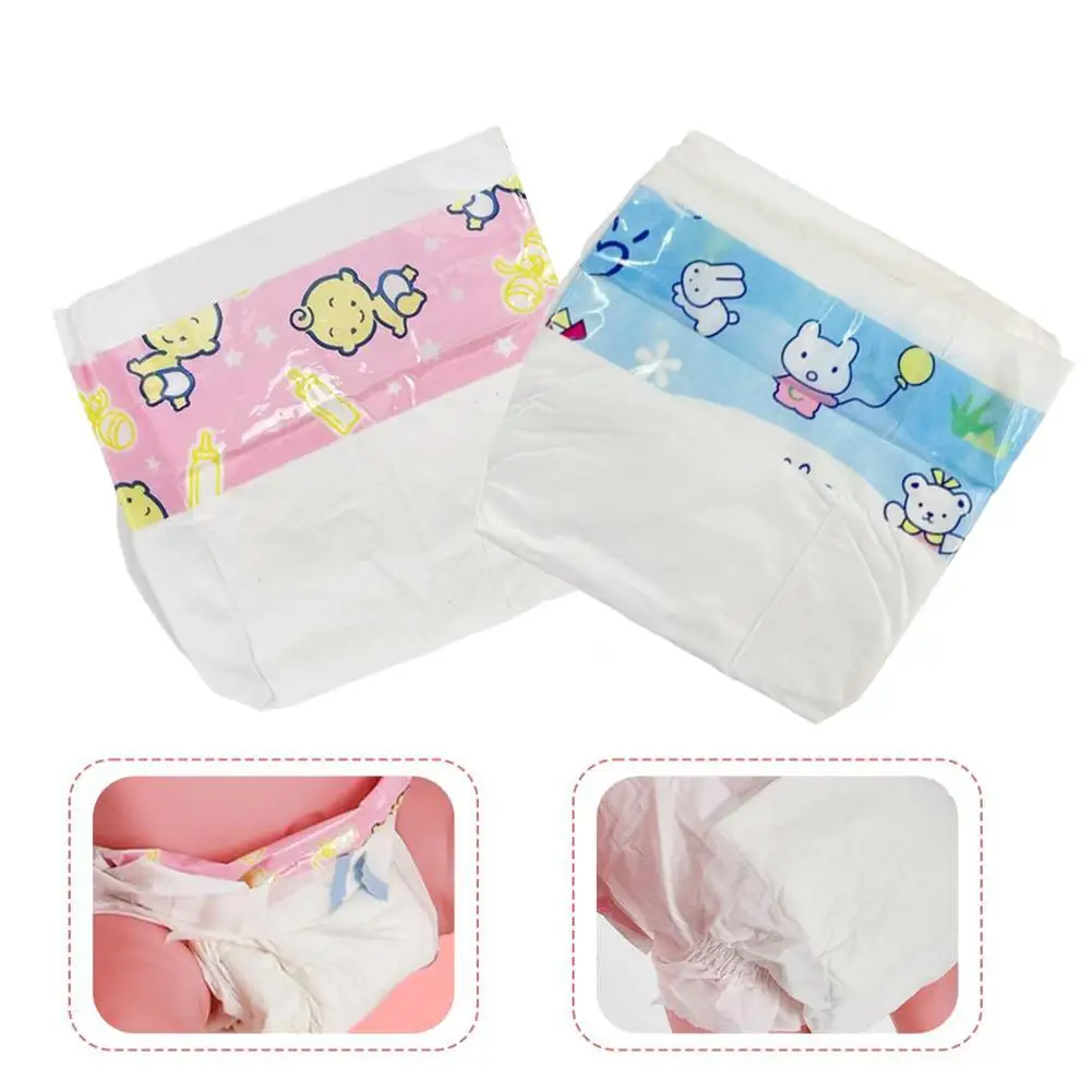 Baby-Puppen-Windeln, 10 Stück, Nachfüllpackung für Reborn-Puppen-Windeln, Wiederverwendbares Zubehör für Babypuppen, Neugeborenen-Windeln – Detail 13