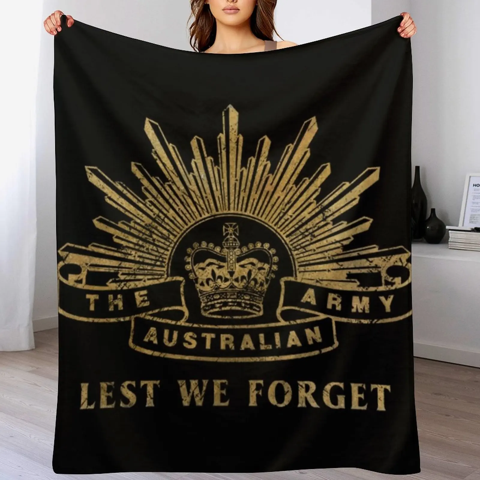 

Australian Army - Lest We Forget Throw Blanket Bed Sofa blankets ands Blankets