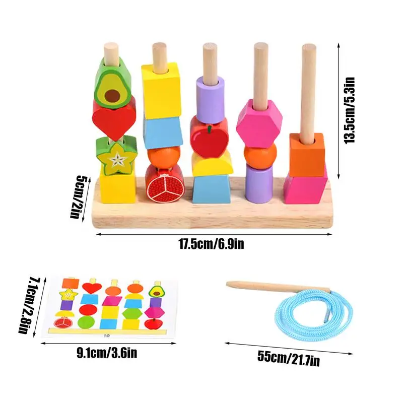 Ensemble de jouets de séquençage de perles, puzzles d'apprentissage en bois, jouet de héros de document, rehausseur de motricité fine, STEM, alth