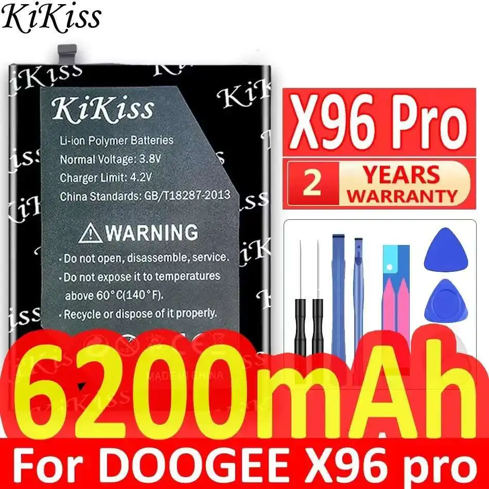 

KiKiss Battery for DOOGEE X96 Pro X96pro X 96 Pro (BAT20X965400) 6200mAh
