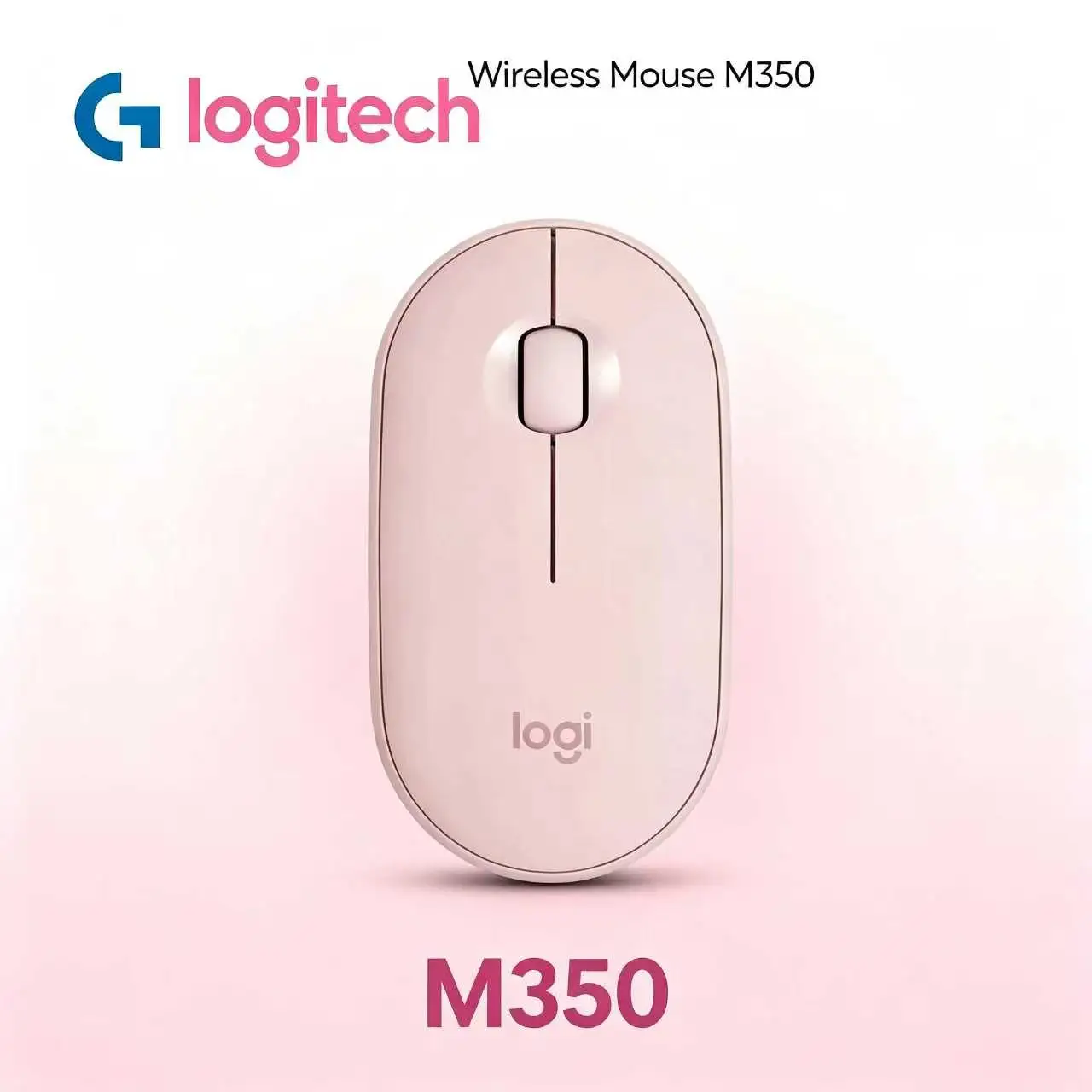 Logitech M350 Pebble Dual Wireless Mouse Bluetooth USB Receiver Silent Mute Mouse For iPad Tablet