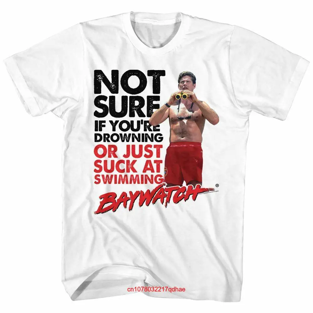 Белая футболка Baywatch с длинным или коротким рукавом для взрослых