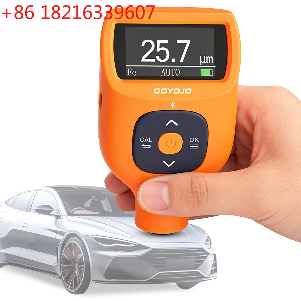 YAO Coating Thickness Gauges, Paint Depth Gauge Meter with Backlight LCD Display for Car Automotive, Limit Alarm, Software Analy