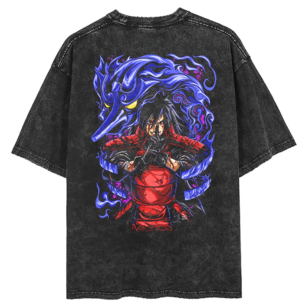 Hip Hop Streetwear T Shirt Japanese Anime Naruto Print T-Shirt Men Harajuku Cotton Tshirt Summer Short Sleeve Tops Tees