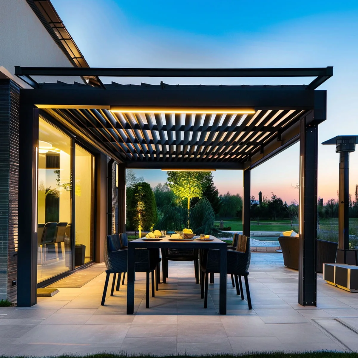 Factory Direct Waterproof Outdoor Gazebo Custom Rainproof 3x4 Garden Buildings Pavilion Aluminium Motorized Bioclimatic Pergolas