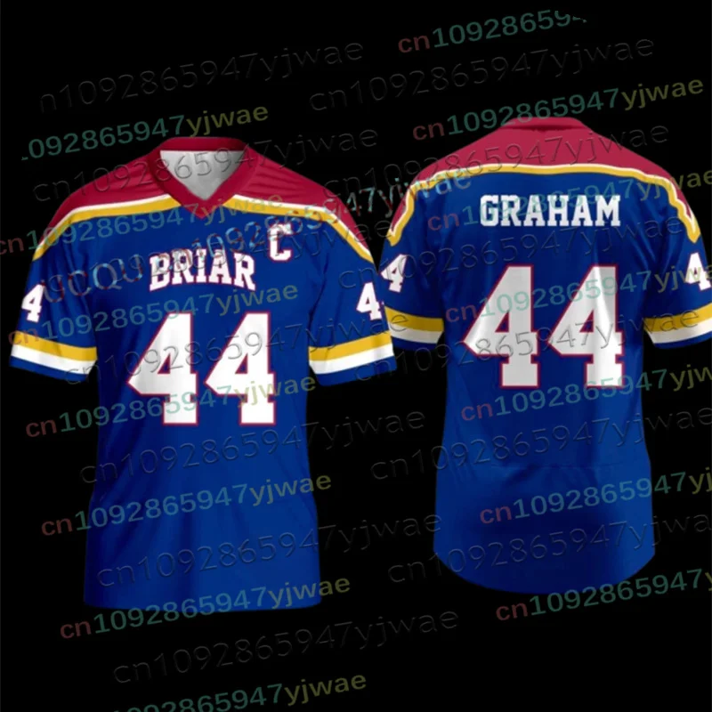T-shirt Cosplay Homme/Femme 2026 Graham 44 Tucker 46 Manches Courtes Off Campus Briar University Hockey Jersey T-shirt de Plage
