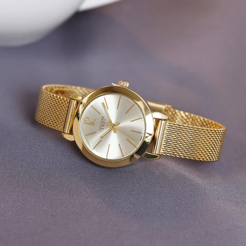 ساعة يد نسائية جديدة بحزام فولاذي، مناسبة للطالبات، طراز كوري، بسيطة وعصرية، هدية رائعة للنساء. #2