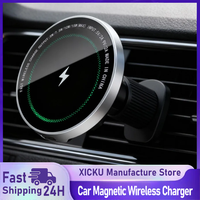 Car Magnetic Wireless Charger GPS Air Vnt Phone Holder Stand For Magsafe iPhone 17 16 15 14 13 12 Pro Max Fast Charging Station