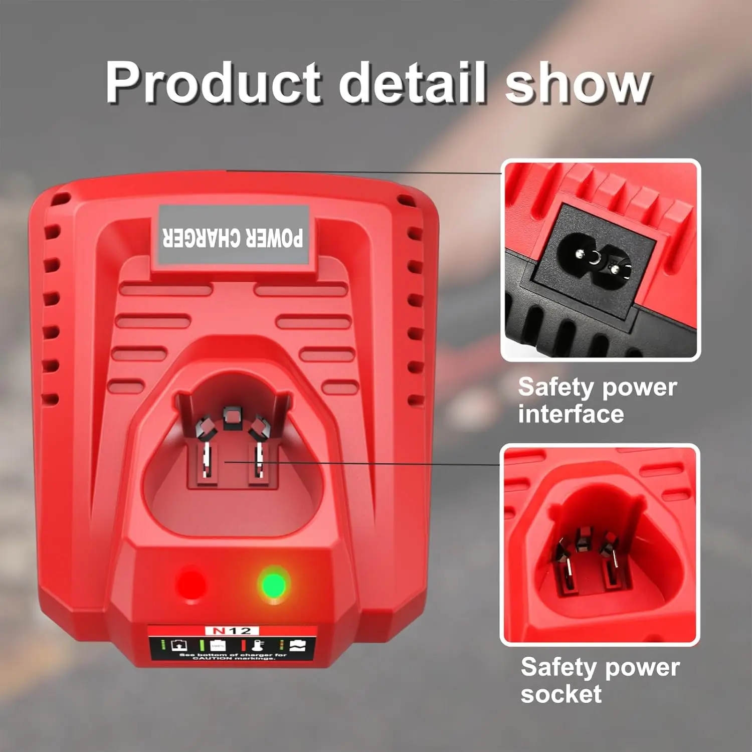 Para Milwaukee M12 N12 batería de iones de litio de repuesto carga rápida 3A 48-11-2401 48-11-2402 C12B C12BX