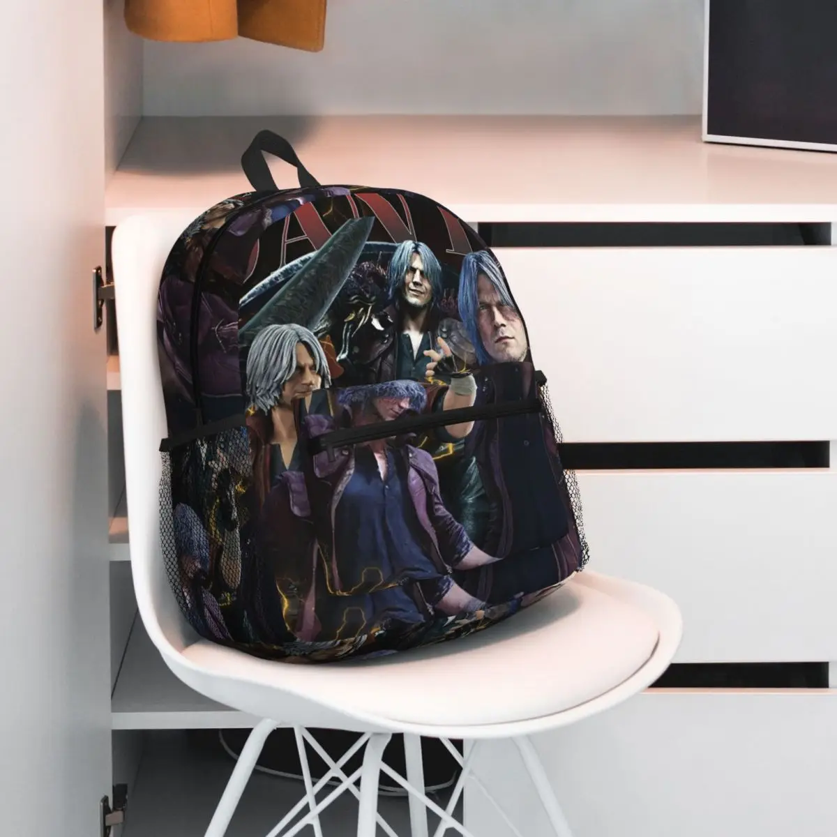 Limited Dante Devil May Cry Backpack Daypack Large Capacity Boys Girls BookBag School Bag Shoulder Bags for Men Women