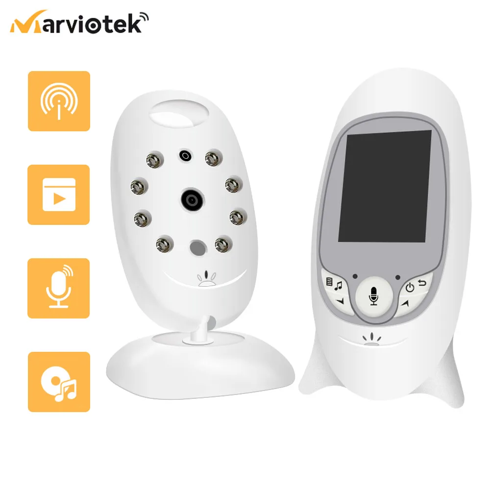 VB601 Electronic Baby Monitor with Camera Video 2 inch LCD Newborn Baby Stuff Baby Camera Temperature Babyphone 2 Ways Audio