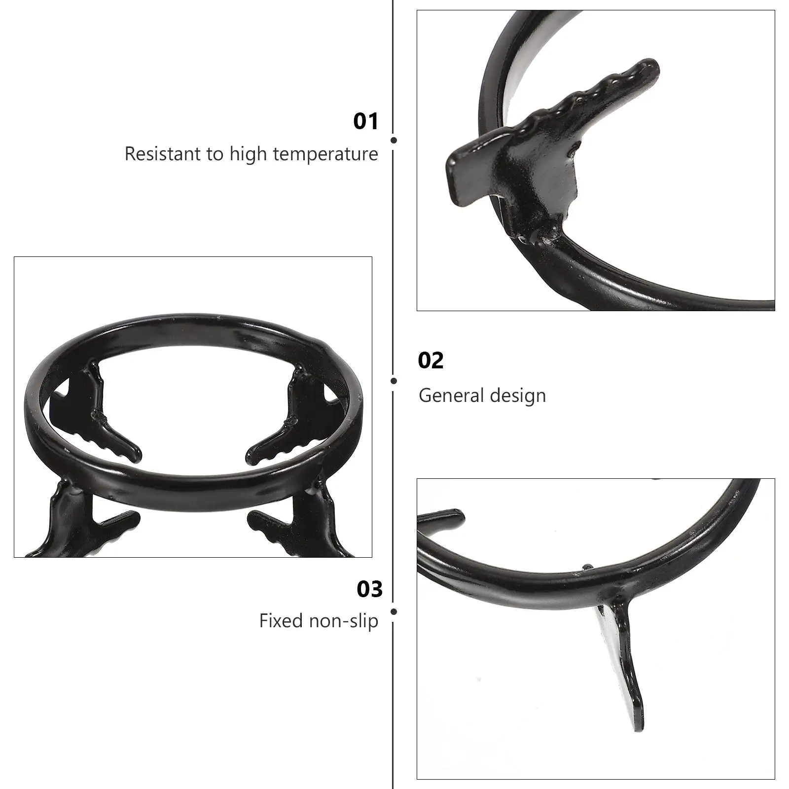 حامل وعاء مستدير موقد غاز رف حامل طباخ قفص حديدي أجزاء أدوات المطبخ لصانع أواني القهوة أواني الحليب المقالي الأخرى #3