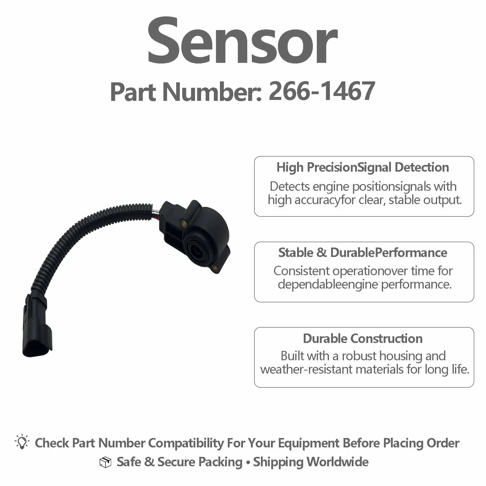 Position Sensor 266-1467 2661467 For Caterpillar CAT 289C 279C2 299C 289C2 279C Compact Crawler Loader